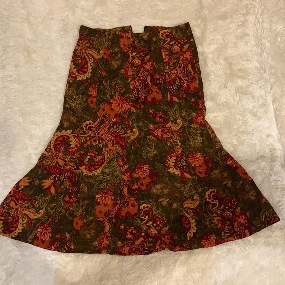 REQUIREMENTS Brown and Orange Skirt-Size Small